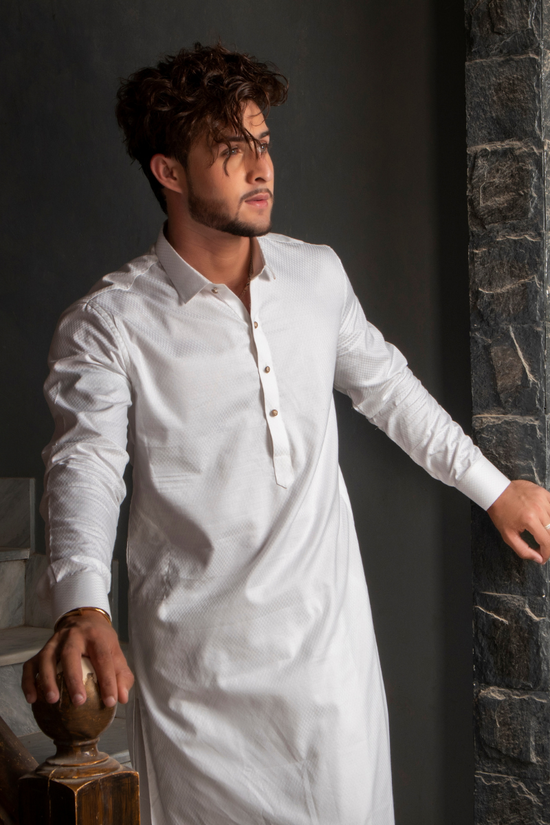 Off White Kameez Shalwar