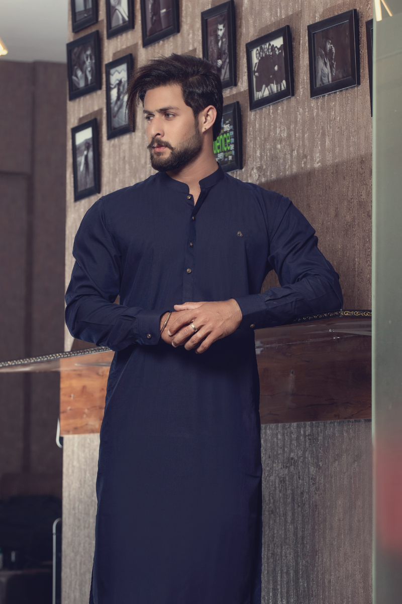 Navy Blue Kurta Pajama