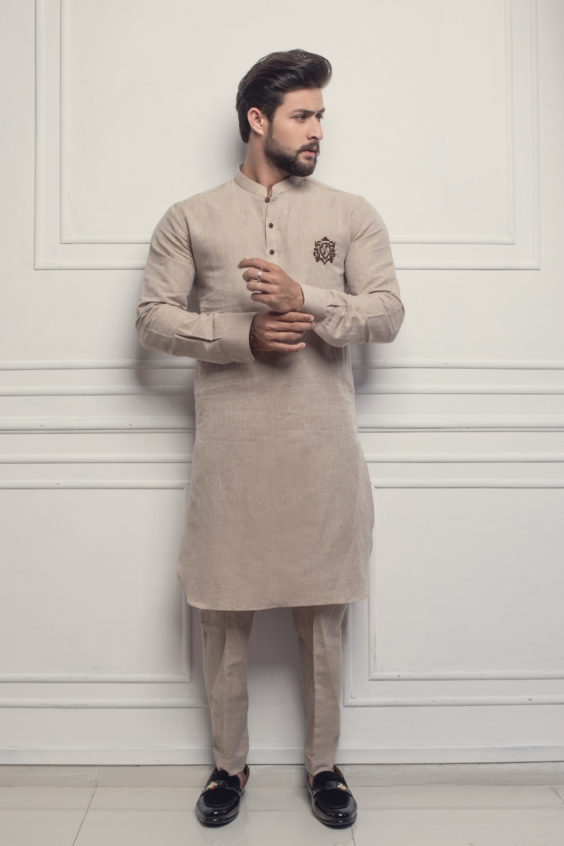 Beige Kurta Pajama