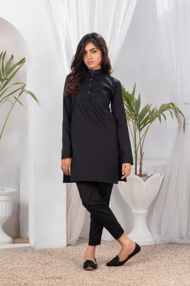 Ever Black Kurta Pajama for Her