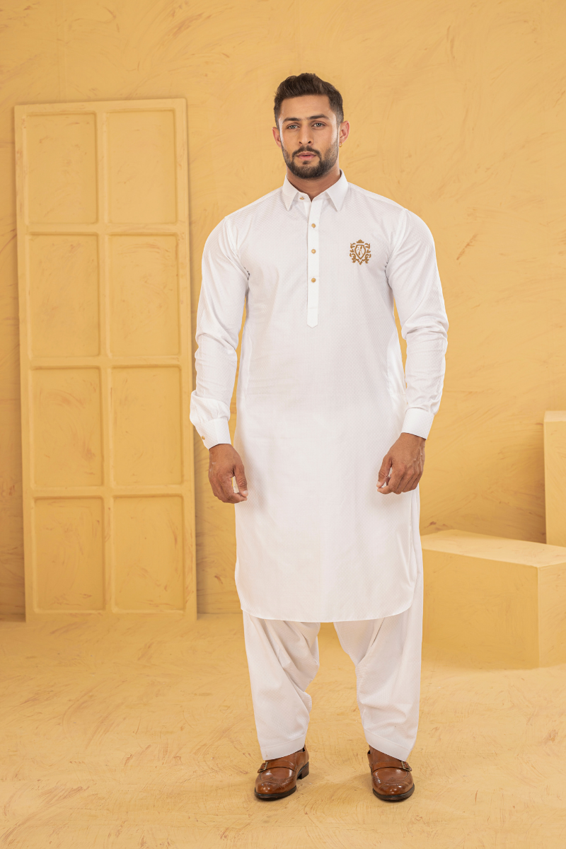 Clean White Shalwar Kameez