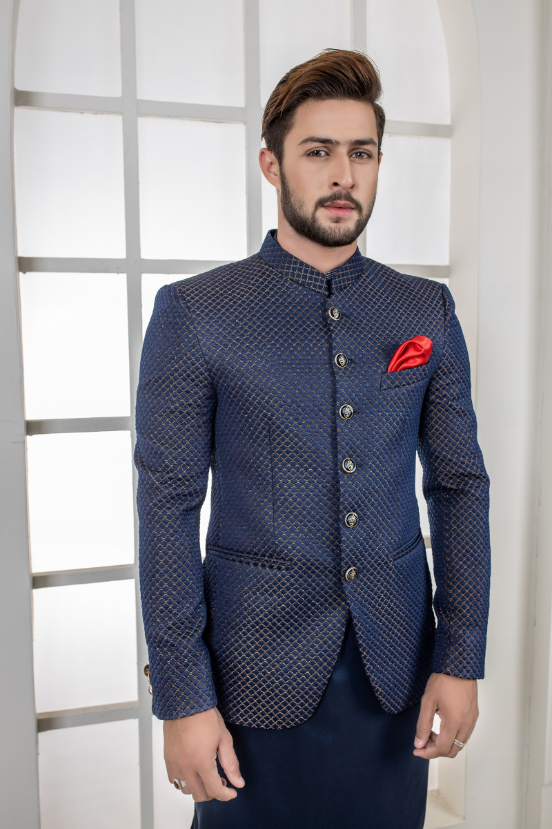 Exquisite Al Aris Navy Blue Prince Coat