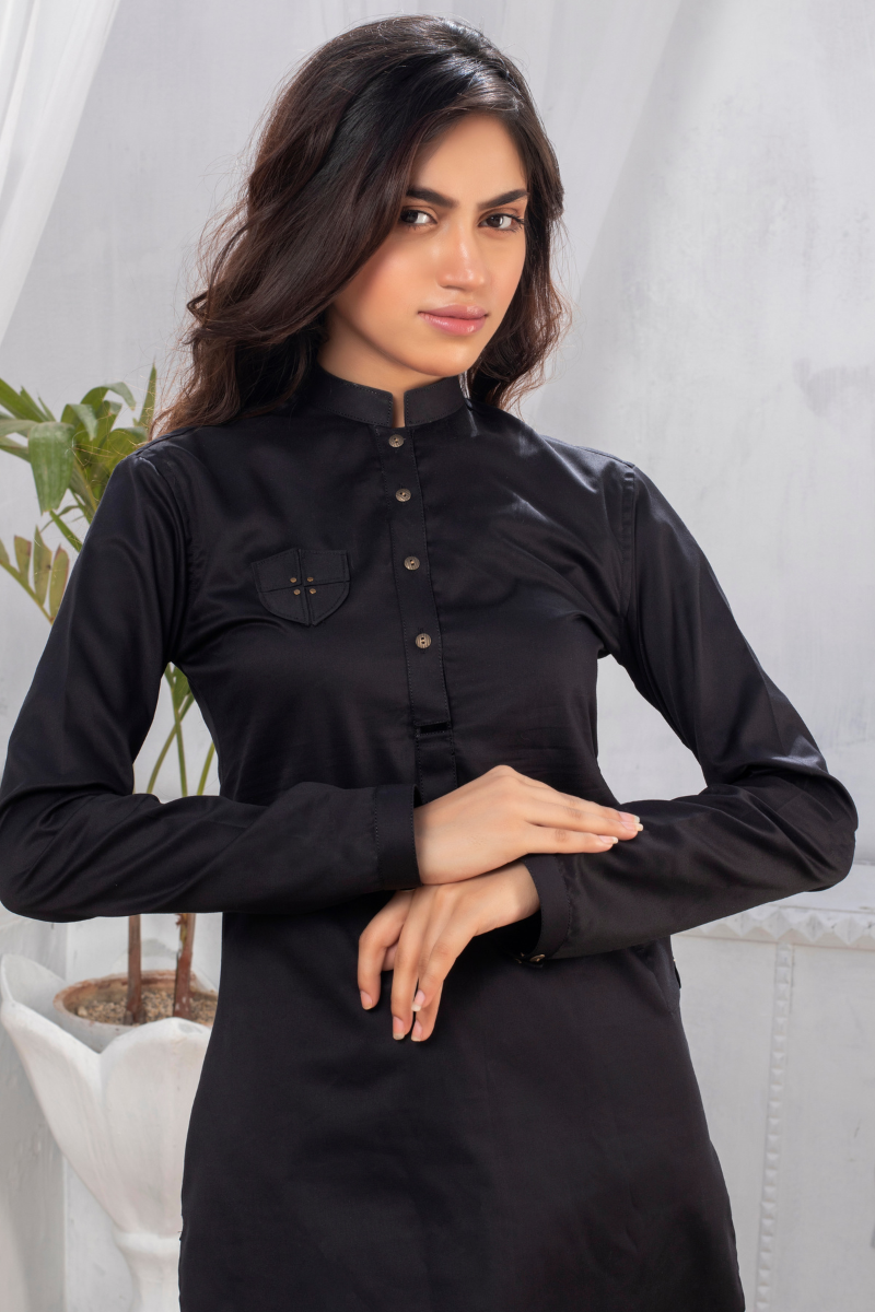Ever Black Kurta Pajama for Her
