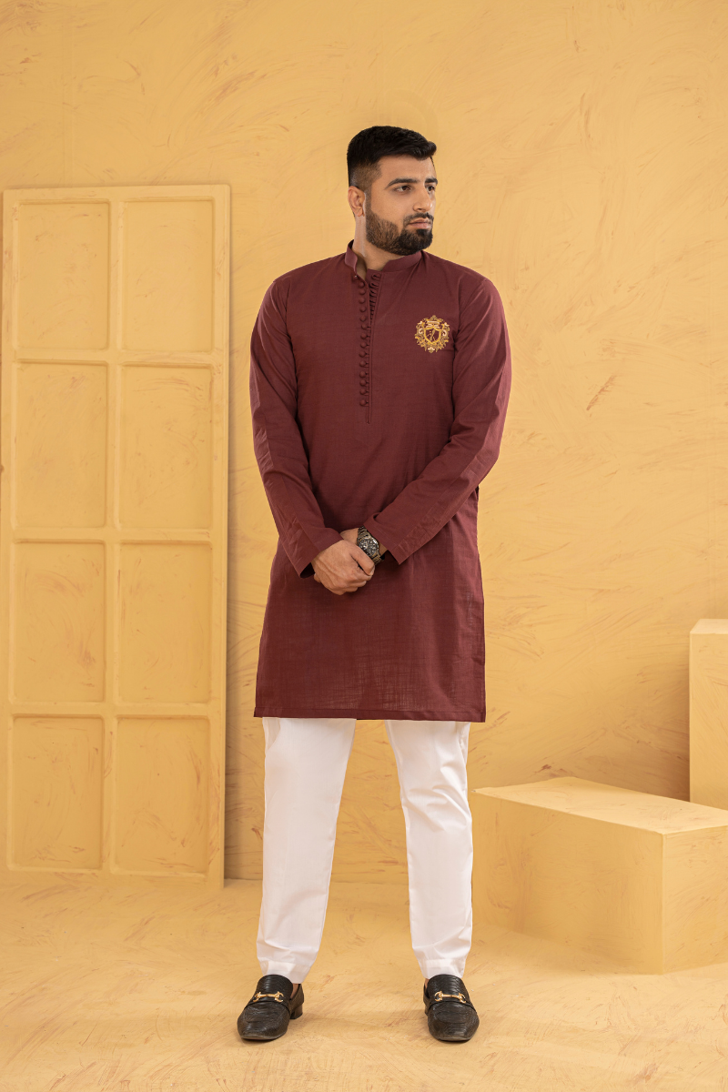 Dark Red Kurta