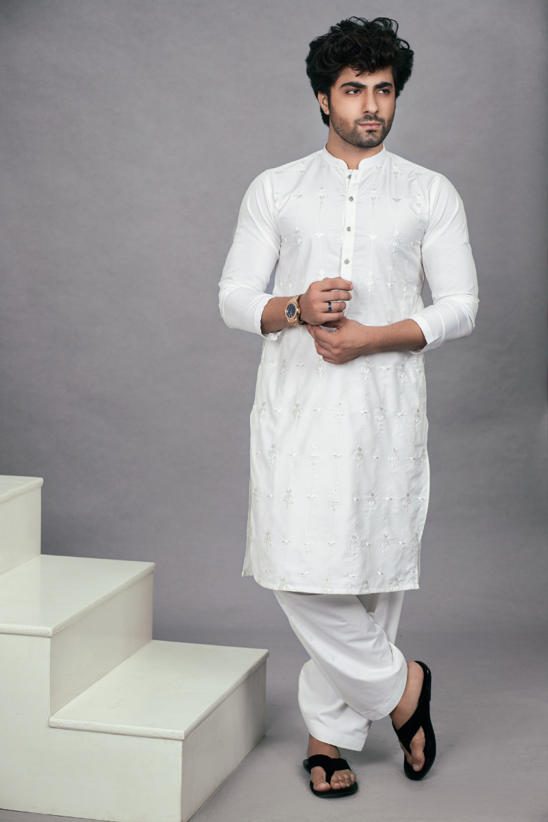 White Embroidered Kurta Shalwar