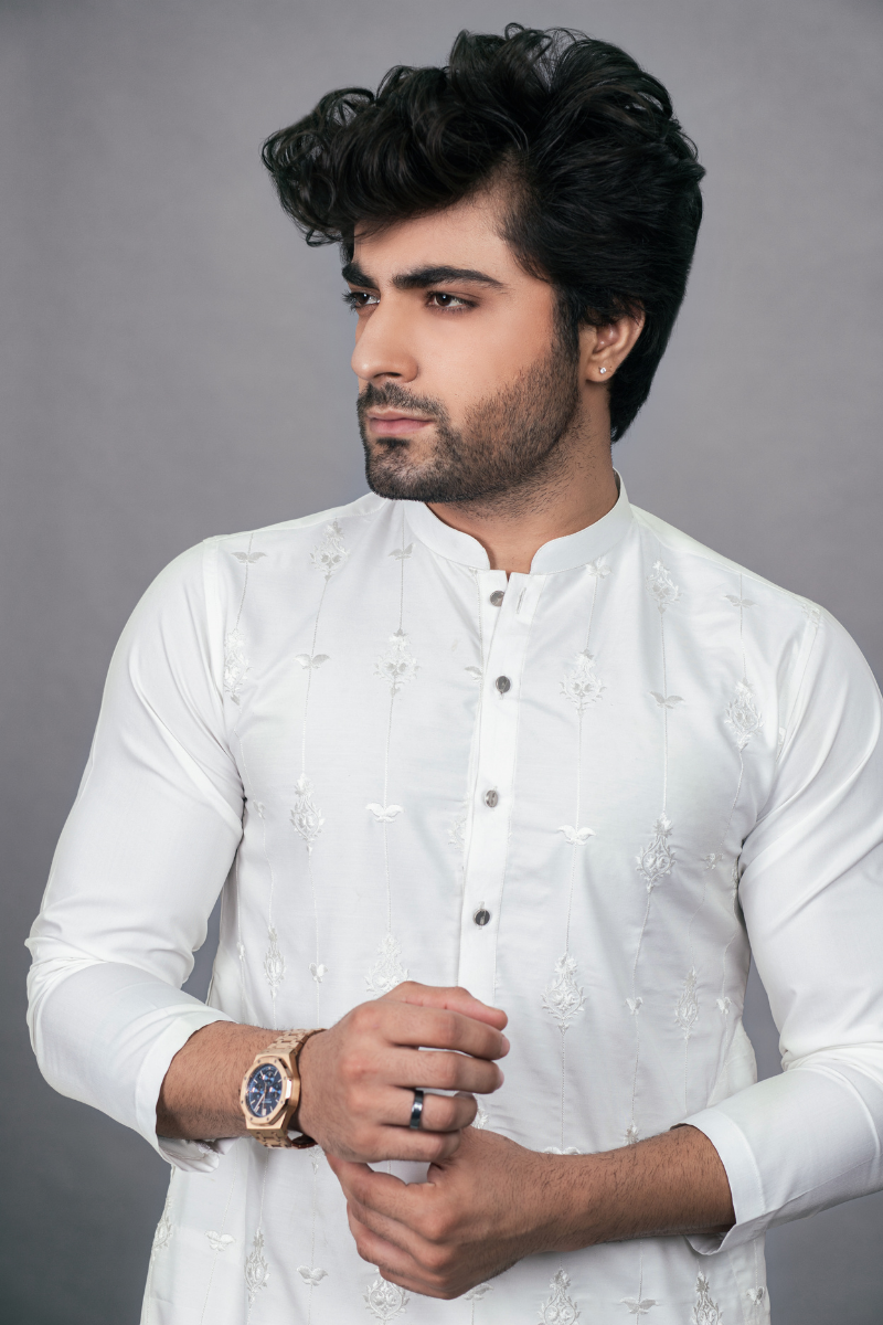 White Embroidered Kurta Shalwar