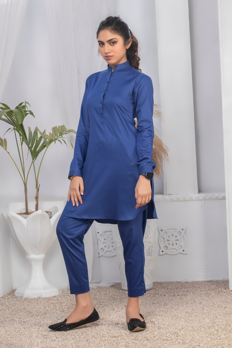 Royal Blue Kurta Pajama for Her