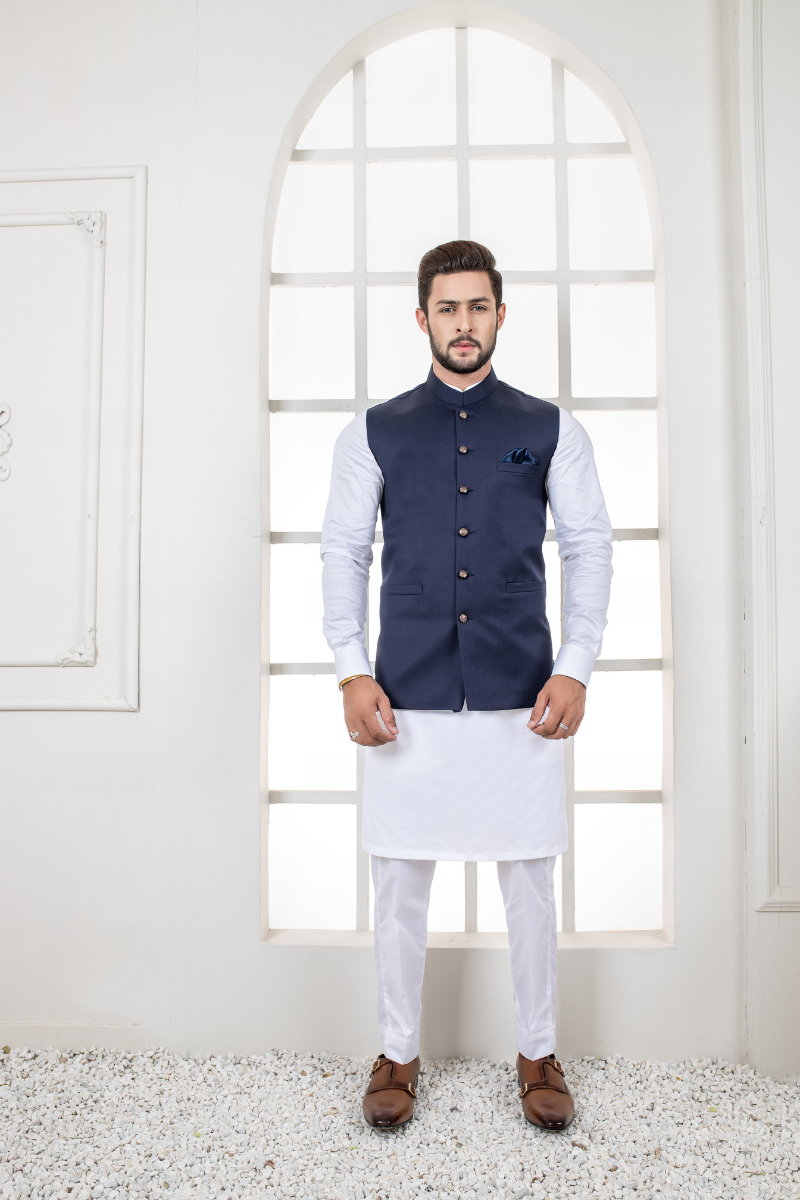 Al Aris Plain Blue Men’s Waistcoat