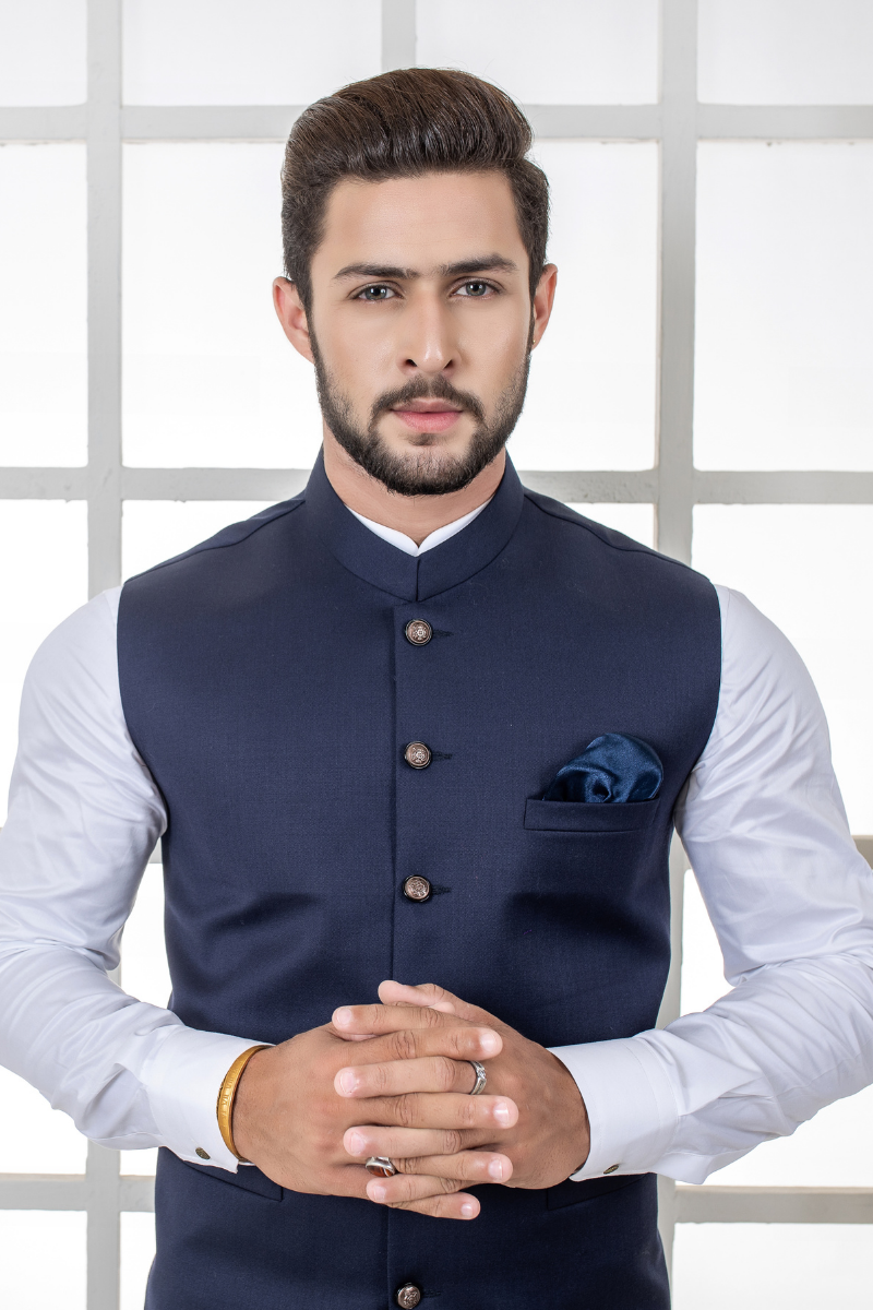 Al Aris Plain Blue Men’s Waistcoat