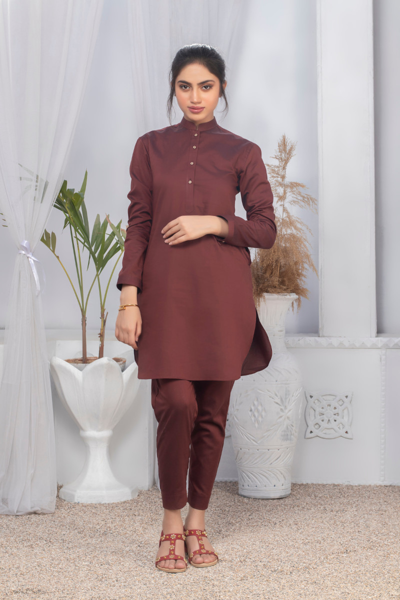 Maroon Kurta Pajama for Her