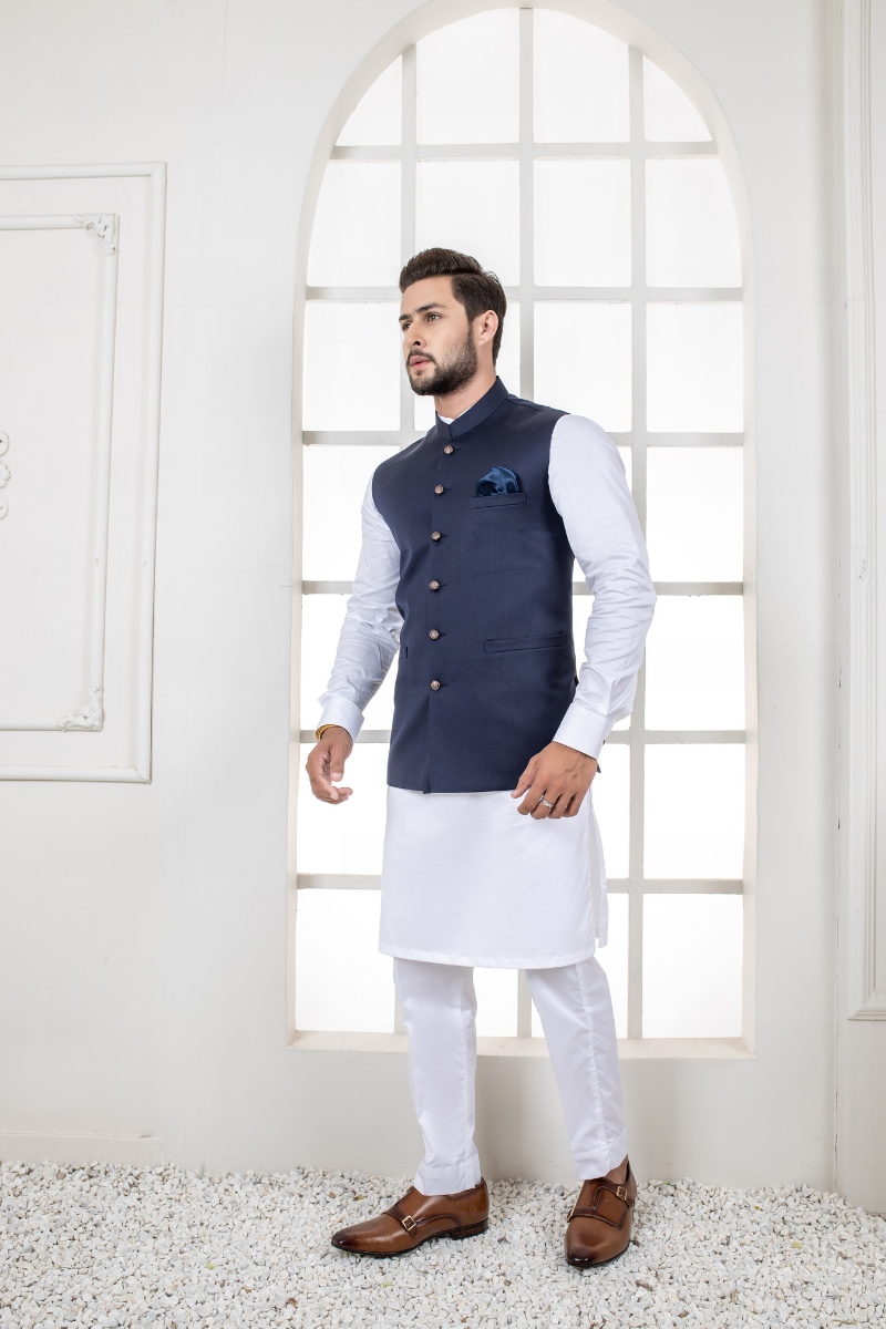 Al Aris Plain Blue Men’s Waistcoat