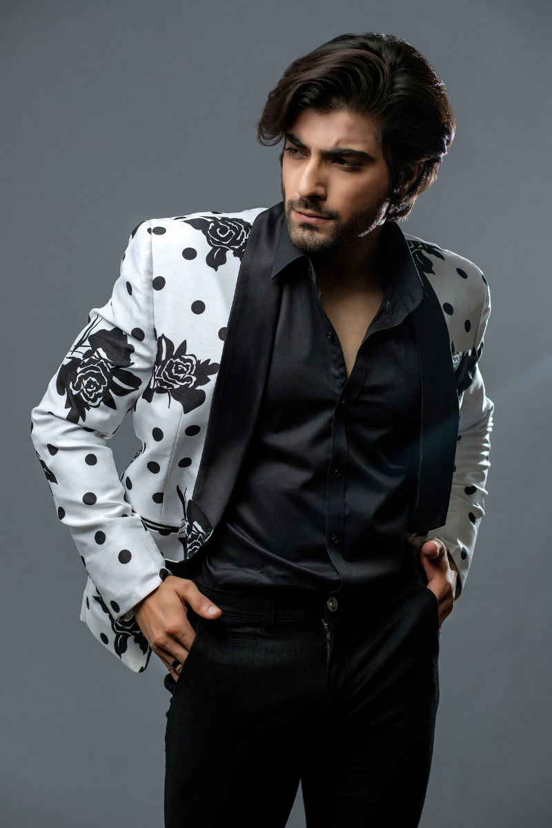 Exquisite Men’s Black White Partywear Jacket