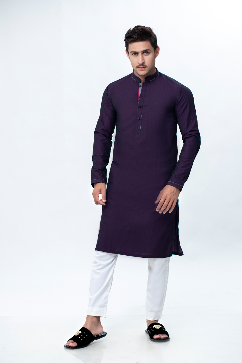 Prezzo Classic Purple Cotton Kurta