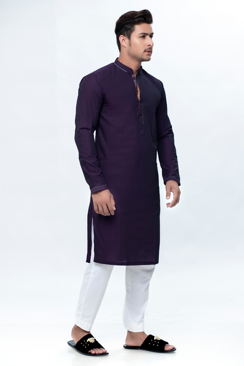 Prezzo Classic Purple Cotton Kurta