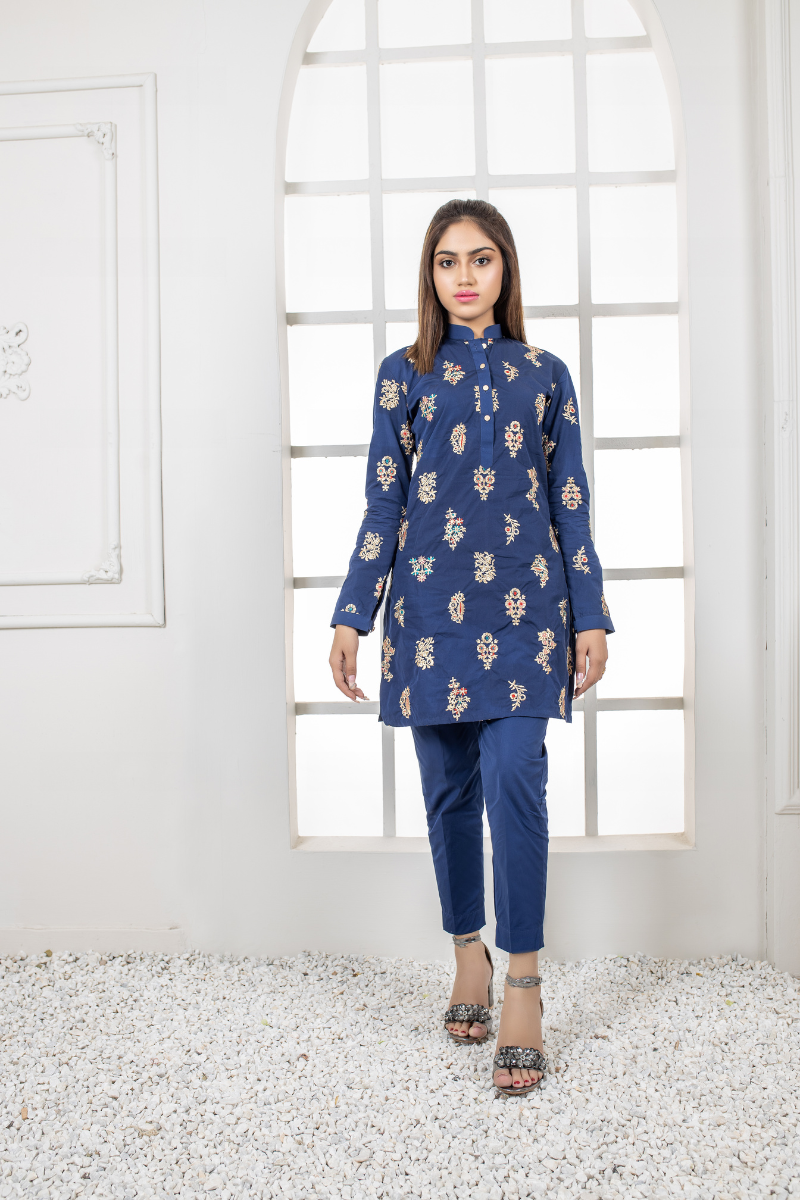 Al Aris Embroided Blue For Her