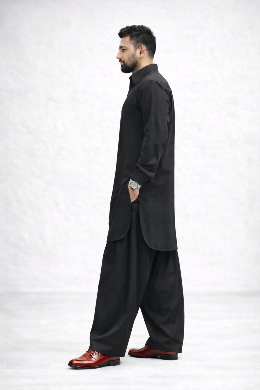 J Pardesi - Black Prestige baggy Pants suit
