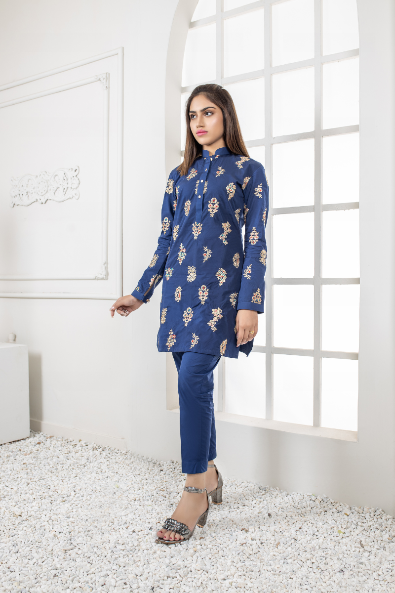 Al Aris Embroided Blue For Her