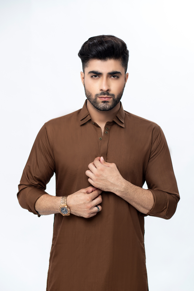 Prezzo Brown Kameez Shalwar