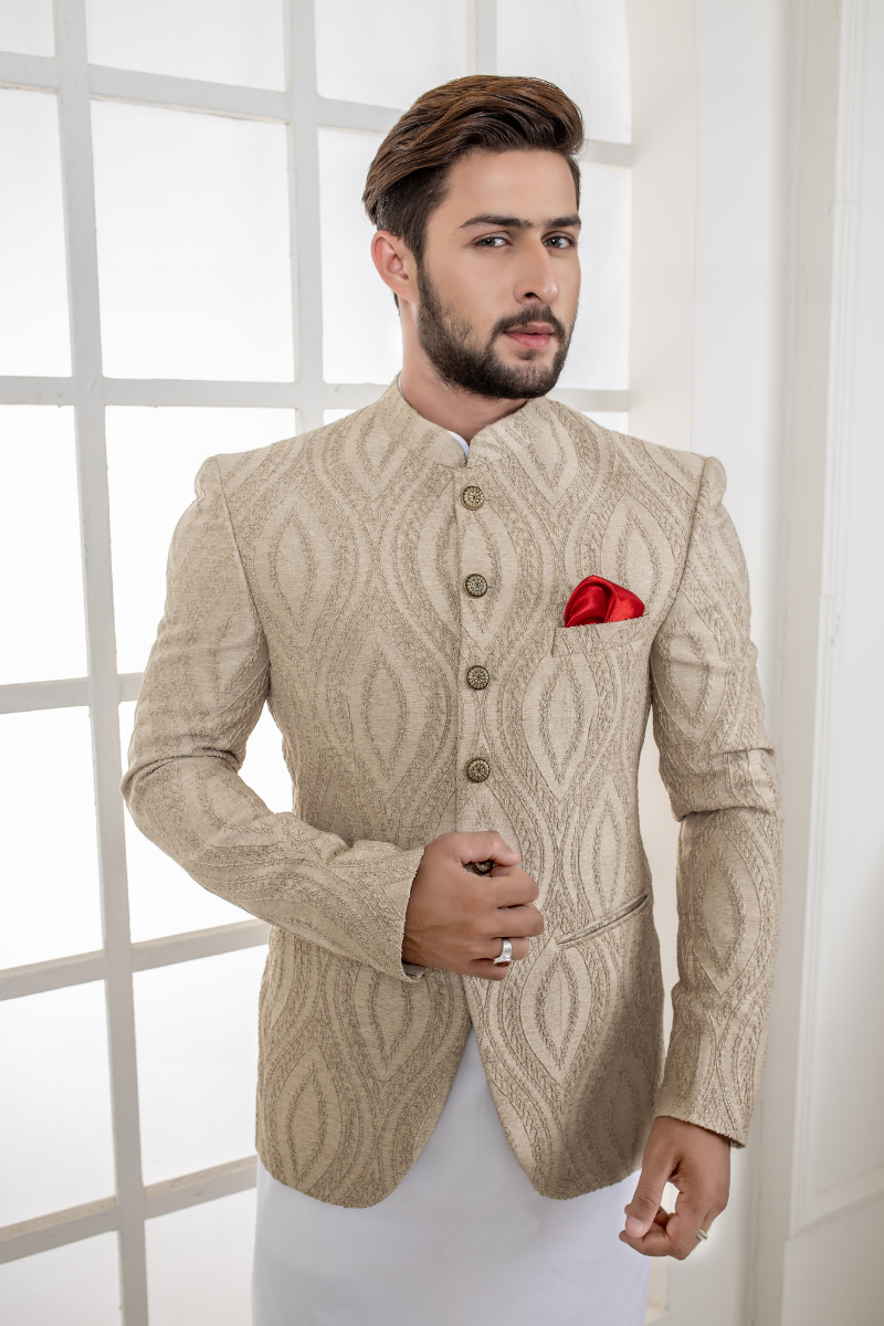 Exquisite Al Aris Beige Prince Coat