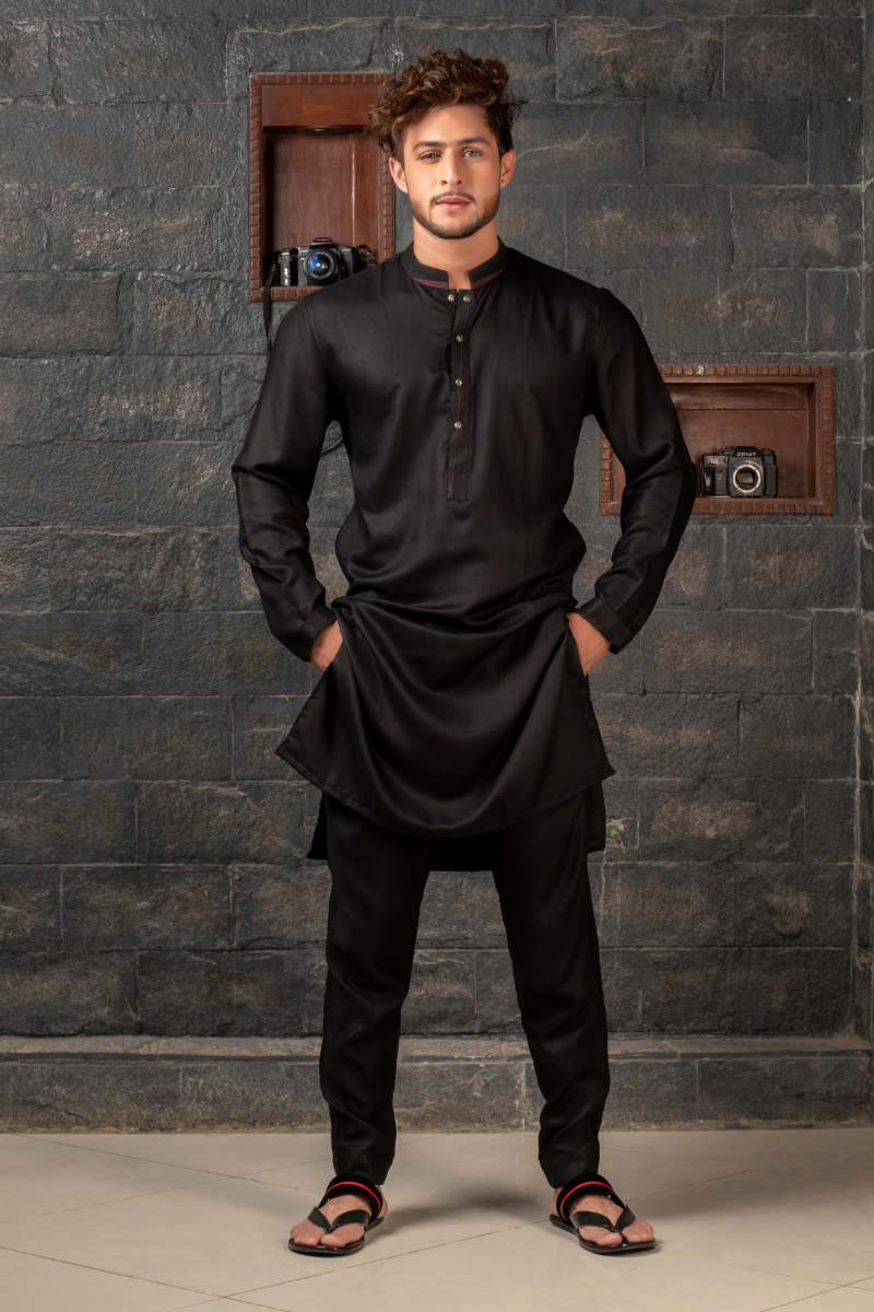 Dashing Black Kurta Pajama