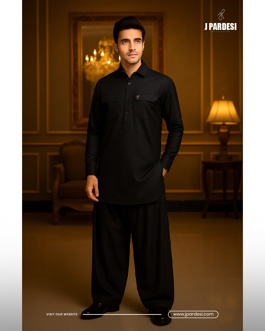 Black Farshi Shalwar Suit