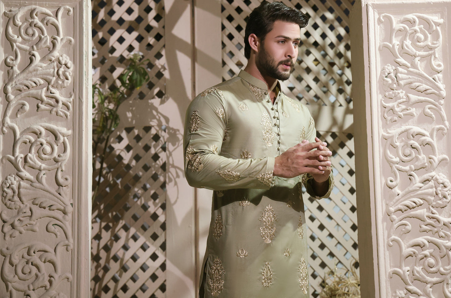 Pistachio Embroidered Kurta