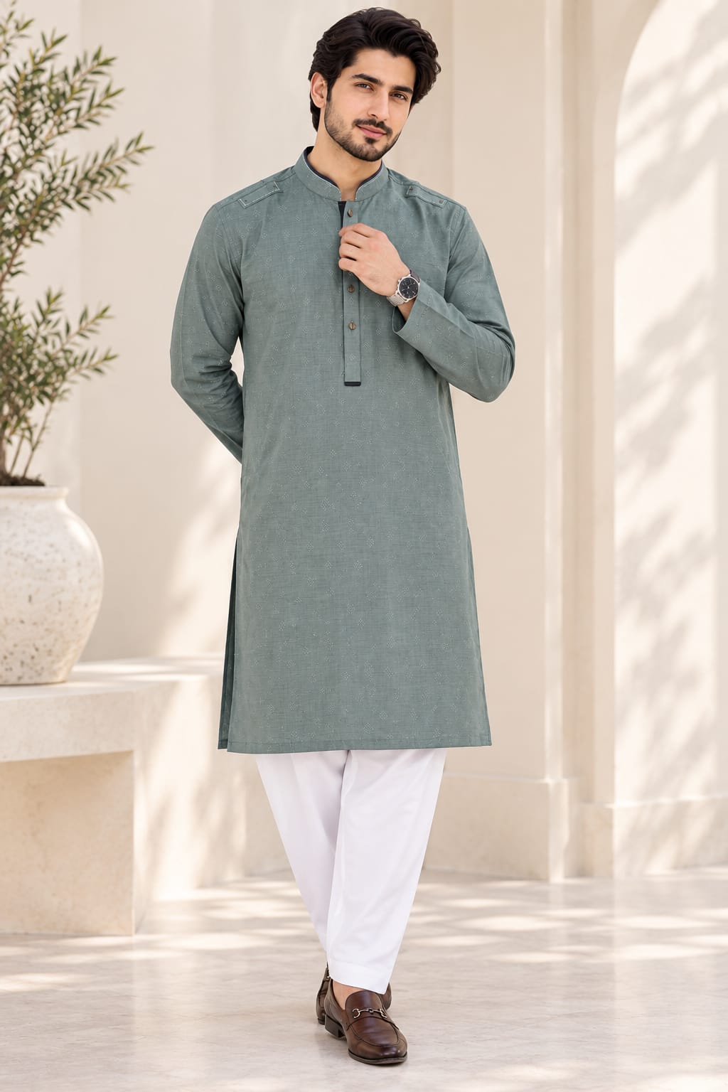 Slate Green Kurta