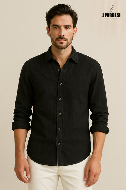 Black Linen Shirt