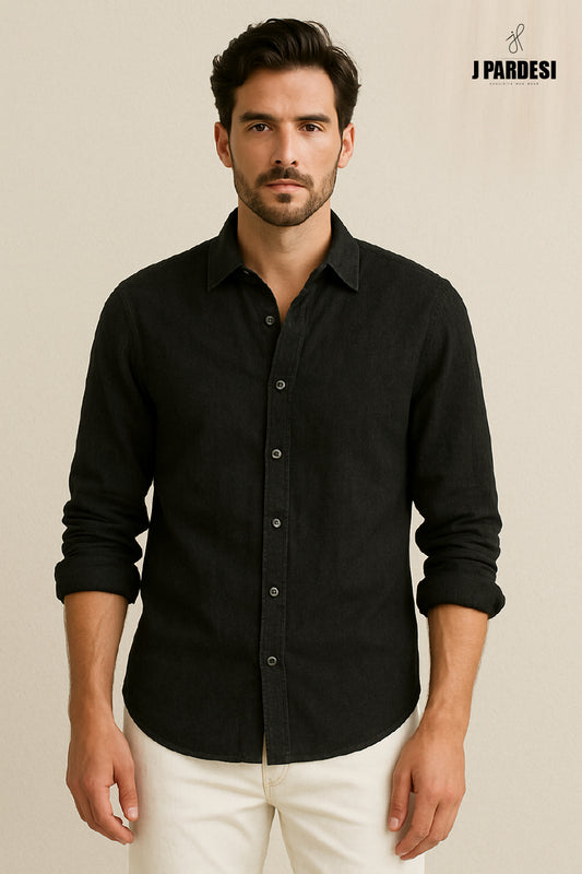 Black Linen Shirt