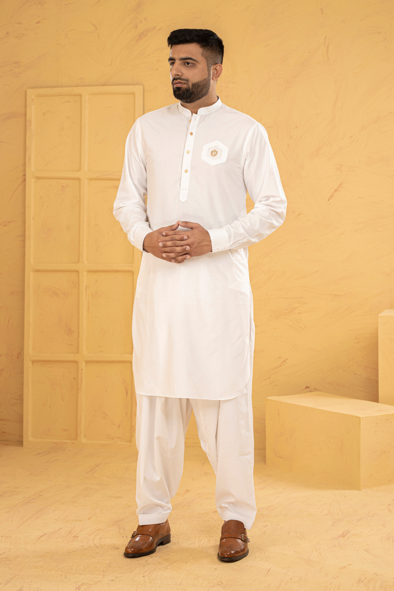 White Embroided Shalwar Kameez