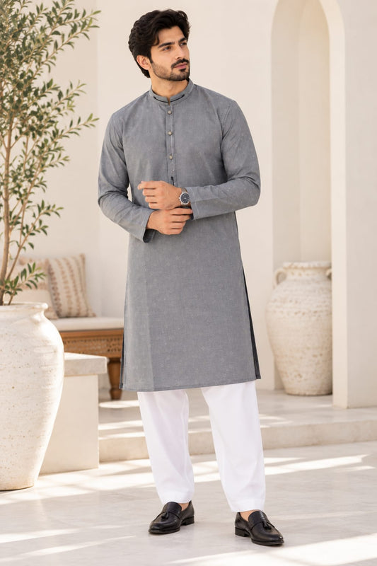 Charcoal Accent Kurta