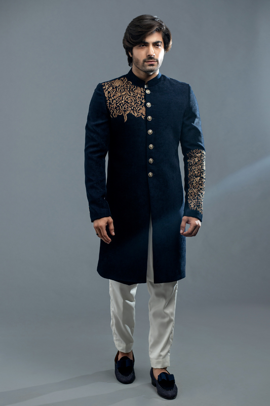 Exquisite Men’s Blue Sherwani