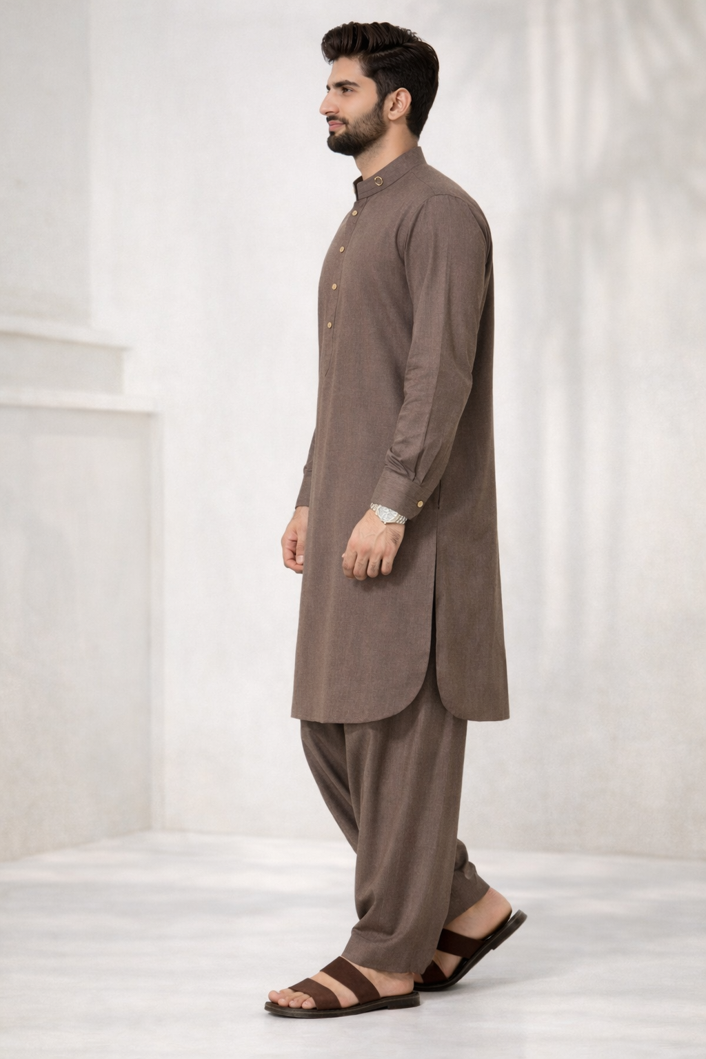 Live Brown Kameez shalwar