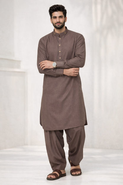 Live Brown Kameez shalwar