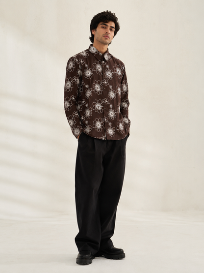 Brown floral Shirt
