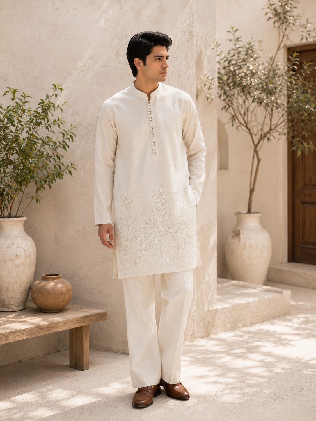 Bedge Floral kurta Set