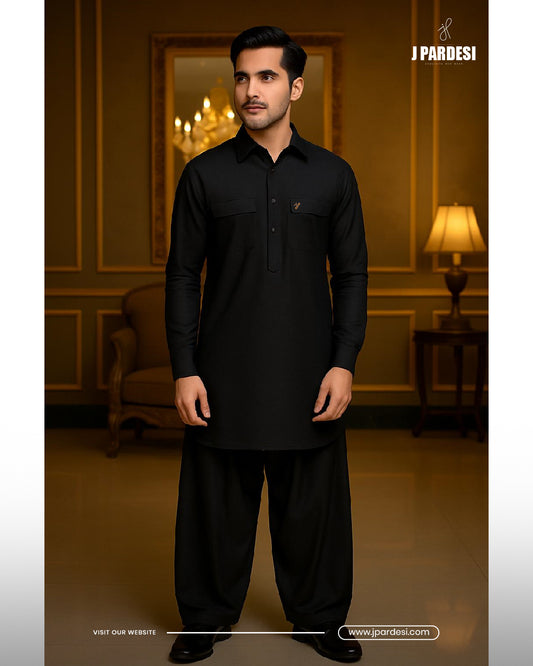 Black Farshi Shalwar Suit