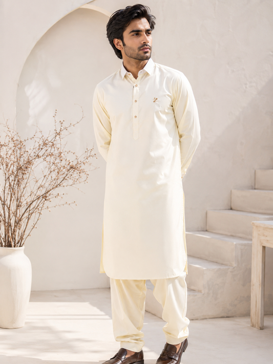 Cream Signature Kamees Shalwar