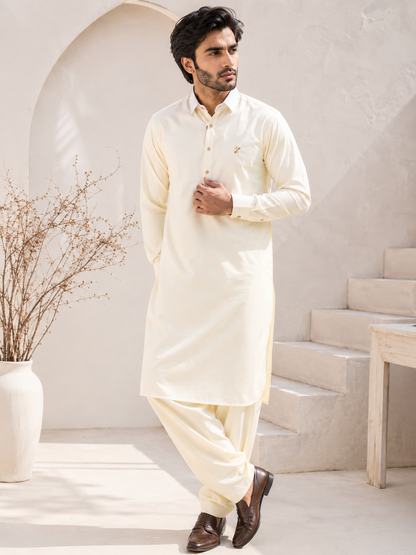 Cream Signature Kamees Shalwar