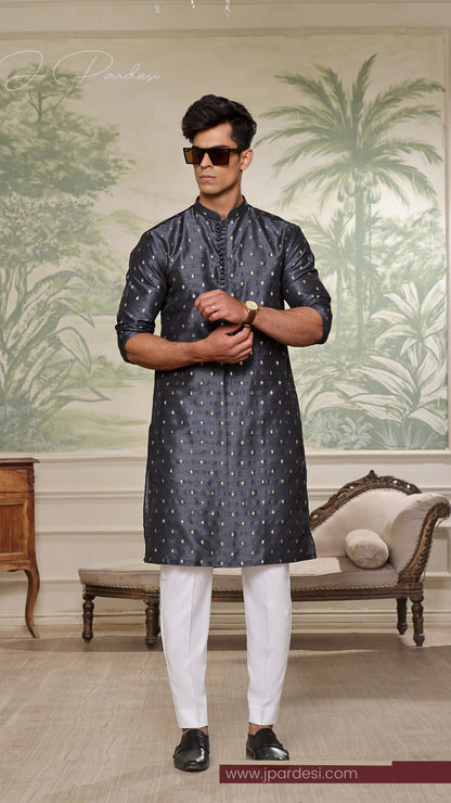 Raw silk Kurta Textured Fabric Festive Eid Collection