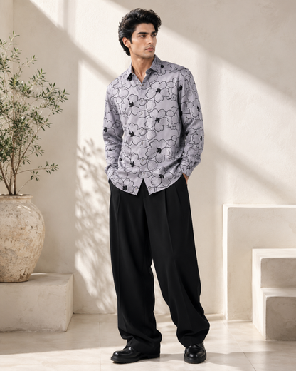 Floral Grey Shirt