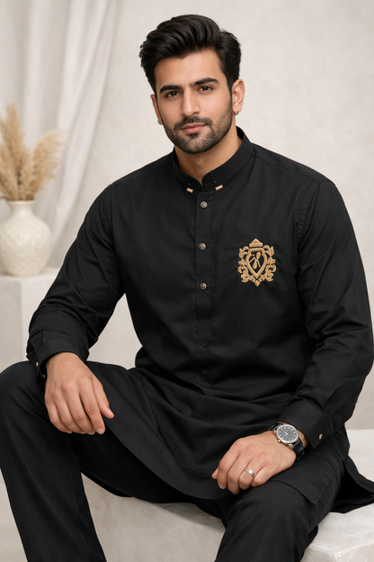 Signature Black Kurta Pajama