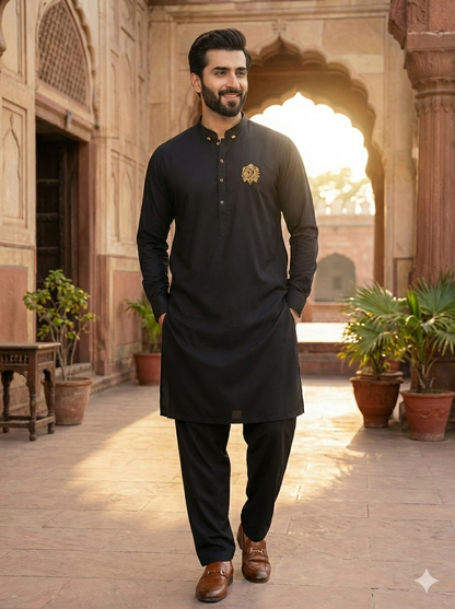 Signature Black Kurta Pajama