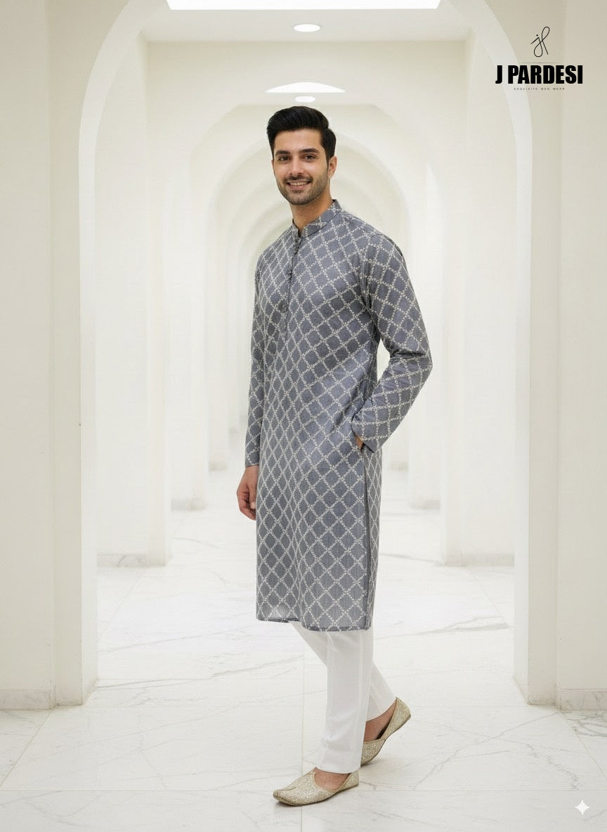 Royal Grey Kurta Pajama