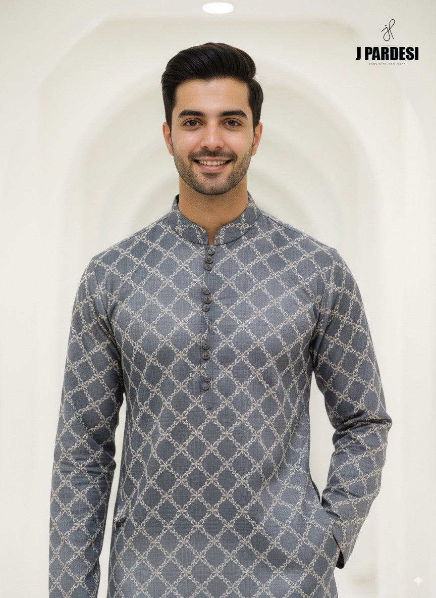 Royal Grey Kurta Pajama