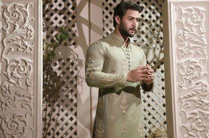 Pistachio Embroidered Kurta